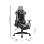 Καρέκλα γραφείου gaming Zeldo pu μαύρο-κόκκινο 66x56x135εκ