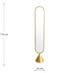 Καθρέπτης Hersy χρυσό 28x2x170εκ