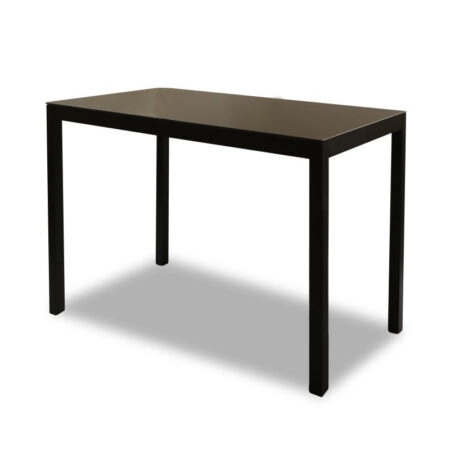 Artekko Γυάλινο τραπέζι με Μαύρο γυαλί 5mm από πάνω (140x80x74)cm