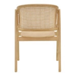 Πολυθρόνα Wenzy  φυσικό Rattan - μασίφ ξύλο toon 58x58x82εκ