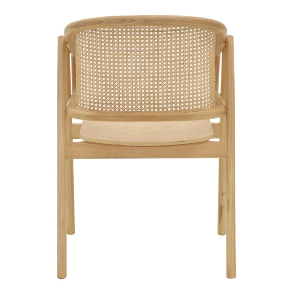 Πολυθρόνα Wenzy  φυσικό Rattan - μασίφ ξύλο toon 58x58x82εκ