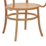 Πολυθρόνα Verfie φυσικό ξύλο οξιάς 55x50x83εκ