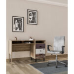 NUMBER ΓΡΑΦΕΙΟ 1ΠΟΡΤΑ SONOMA ΛΕΥΚΟ ΓΚΡΙ 120x48x75