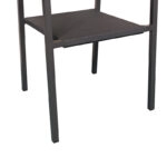 Πολυθρόνα αλουμινίου Savor  στοιβαζόμενη ανθρακί σκελετός-textilene φυσικό rattan 55x58x83εκ