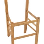 Καρέκλα καφενείου Πάρος  μασίφ ξύλο οξιάς λούστρο καρυδί 41x42x92εκ