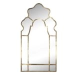 Artekko Timeless Χρυσός Μεταλλικός Καθρέπτης Τοίχου (71x4.3x138.4)cm