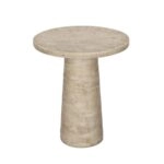 Artekko Taric Μπεζ Βοηθητικό Τραπέζι από Μαγνήσιο (56x56x64.8)cm