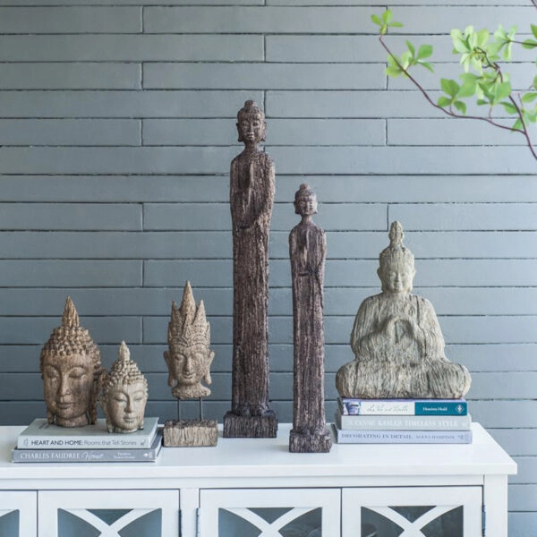 Artekko Buddha Βούδας Άγαλμα Διακοσμητικός Ρητίνη(33x16x43)cm