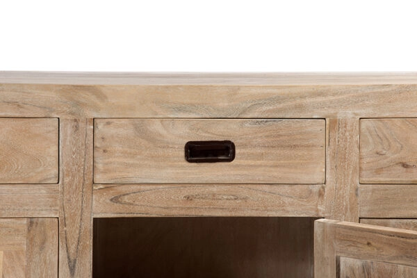 Μπουφές ξύλινος με 3 πόρτες και 3 συρτάρια κιμωλία (150x41x90)cm