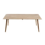 Τραπεζάκι σαλονιού Ξύλινο σε πατίνα με στρογγυλό πόδι (120x60x45)cm