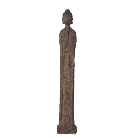 Artekko Buddha Καφέ Διακοσμητικός Βούδας από Ρητίνη (8.9x8.9x60.2)cm