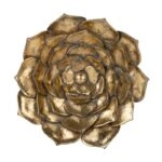Flower Διακοσμητικό Επιτοίχιο Λουλούδι Ρητίνης Χρυσό