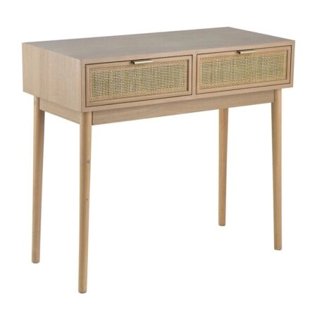 Artekko Cons Κονσόλα MDF Ψάθα Φυσική Απόχρωση (88x40x80)cm