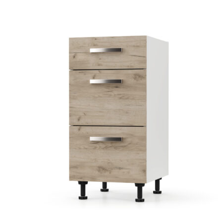 CHARLOTΤE Συρταριέρα 50x46.5x82εκ με μεταλλικά χερούλια ΔΡΥΣ