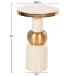 ΒΟΗΘΗΤΙΚΟ ΤΡΑΠΕΖΑΚΙ AMBUR HM4238.03 ΜΕΤΑΛΛΟ ΣΕ ΕΚΡΟΥ-ΧΡΥΣΟ Φ40,5x62Υ εκ.