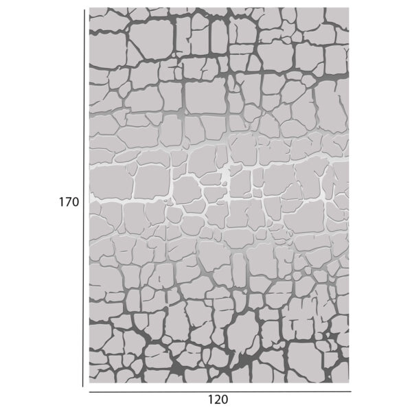 ΧΑΛΙ ΣΑΛΟΝΙΟΥ ΜΕ ΚΡΟΣΙΑ ΓΚΡΙ JOSIANE HM7677.19 120X170 εκ