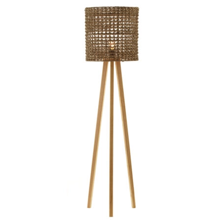ΕΠΙΔΑΠΕΔΙΟ ΦΩΤΙΣΤΙΚΟ HM4351 RUBBERWOOD-RATTAN-PAPER ROPE ΣΕ ΦΥΣΙΚΟ Φ36x149