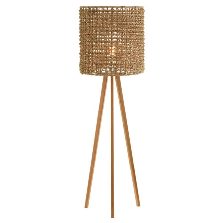 ΕΠΙΔΑΠΕΔΙΟ ΦΩΤΙΣΤΙΚΟ HM4352 RUBBERWOOD-RATTAN-SEAGRASS ΣΕ ΦΥΣΙΚΟ Φ36x149