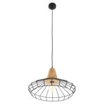 ΦΩΤΙΣΤΙΚΟ ΟΡΟΦΗΣ ΚΡΕΜΑΣΤΟ HM4160 ΜΑΥΡΟ ΜΕΤΑΛΛΟ-ΞΥΛΟ Φ39x117Υεκ