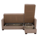 ΚΑΝΑΠΕΣ ΚΡΕΒΑΤΙ GHUFRAN ΓΩΝΙΑ ΑΝΑΣΤΡΕΨΙΜΗ ΜΠΕΖ HM3244.04 ΜΕ ΑΠΟΘΗΚΕΤΙΚΟ ΧΩΡΟ 200x133x77Yεκ.