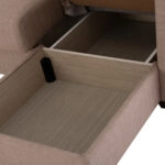 ΚΑΝΑΠΕΣ ΚΡΕΒΑΤΙ GHUFRAN ΓΩΝΙΑ ΑΝΑΣΤΡΕΨΙΜΗ ΜΠΕΖ HM3244.04 ΜΕ ΑΠΟΘΗΚΕΤΙΚΟ ΧΩΡΟ 200x133x77Yεκ.