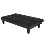 ΚΑΝΑΠΕΣ ΚΡΕΒΑΤΙ ODESSA HM3000.14 ΜΑΥΡΟ ΒΕΛΟΥΔΟ 180x83x75Y εκ.