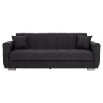 ΚΑΝΑΠΕΣ ΚΡΕΒΑΤΙ POLYA ΤΡΙΘΕΣΙΟΣ HM3240.03 ΓΚΡΙ 215x80x77Υ εκ.