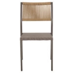 ΚΑΡΕΚΛΑ ΑΛΟΥΜΙΝΙΟΥ ΣΑΜΠΑΝΙ ΜΕ RATTAN & TEXTLINE HM5921.03 46x55,5x83 εκ.
