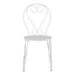 ΚΑΡΕΚΛΑ ΜΕΤΑΛΛΙΚΗ AMORE ΛΕΥΚΗ 42x48x90 εκ. HM5007.12