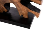 ΚΟΝΣΟΛΑ HM9356 ΑΠΟ ΜΑΣΙΦ ΞΥΛΟ ΤEAK ΦΥΣΙΚΟ - ΜΑΥΡΟ 150X40X80YΕΚ.