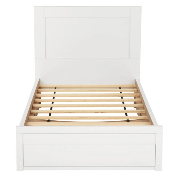 ΚΡΕΒΑΤΙ MELANY HM346.05 ΜΕ 1 ΣΥΡΤΑΡΙ ΛΕΥΚΟ ΓΙΑ ΣΤΡΩΜΑ 90Χ190 εκ.