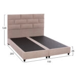 ΚΡΕΒΑΤΙ SOLEDAD ΜΠΕΖ HM644.22 ΓΙΑ ΣΤΡΩΜΑ 150x200 εκ.