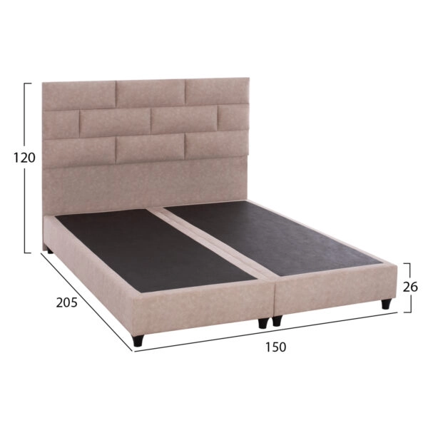 ΚΡΕΒΑΤΙ SOLEDAD ΜΠΕΖ HM644.22 ΓΙΑ ΣΤΡΩΜΑ 150x200 εκ.