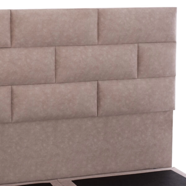 ΚΡΕΒΑΤΙ SOLEDAD ΜΠΕΖ HM644.22 ΓΙΑ ΣΤΡΩΜΑ 150x200 εκ.