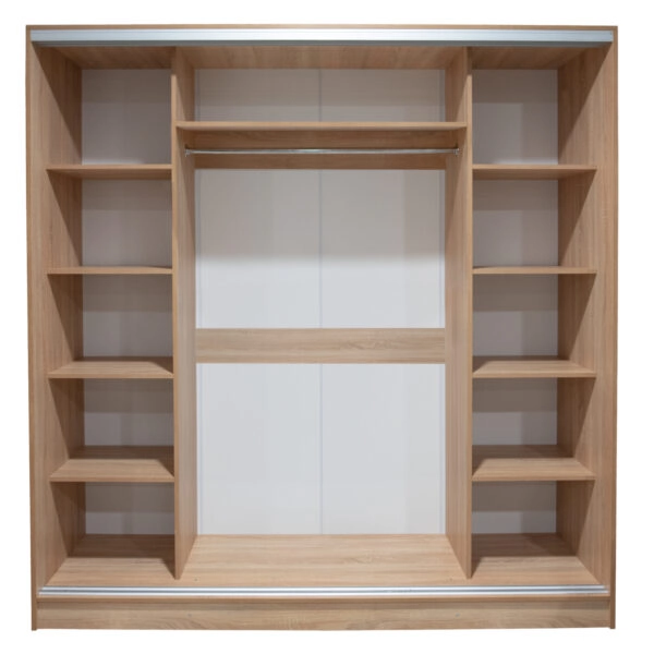 ΝΤΟΥΛΑΠΑ 3ΦΥΛΛΗ ΣΥΡΟΜΕΝΗ ΜΕ ΚΑΘΡΕΠΤΗ SONAMA OAK HM2435 200X60X210Υεκ