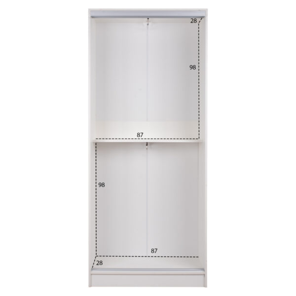 ΝΤΟΥΛΑΠΑ ΣΥΡΟΜΕΝΗ ADLER ΜΕΛΑΜΙΝΗΣ 90x45x210Yεκ. ΛΕΥΚΗ 2ΦΥΛΛΗ HM2436.03