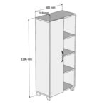 ΝΤΟΥΛΑΠΙ ΡΑΦΙΕΡΑ ΛΕΥΚΟ HM9239.01 60x31,8x129,6 εκ.