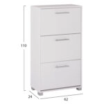 ΠΑΠΟΥΤΣΟΘΗΚΗ DAVINA ΜΕΛΑΜΙΝΗΣ 3ΘΕΣΕΩΝ HM2221.05 ΛΕΥΚΗ 62Χ24Χ110Υ εκ.