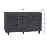 ΠΑΠΟΥΤΣΟΘΗΚΗ-ΝΤΟΥΛΑΠΙ IGGY ΞΥΛΙΝΗ 3ΠΟΡΤΕΣ HM2211.10 ΓΚΡΙ 114Χ34Χ68