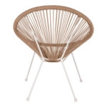 ΠΟΛΥΘΡΟΝΑ ACAPULCO Τ. ΦΩΛΙΑ ΜΕΤΑΛΛΟ ΛΕΥΚΟ ΜΕ TWISTED WICKER HM5871.02 70x73x79 εκ.