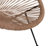 ΠΟΛΥΘΡΟΝΑ ACAPULCO Τ. ΦΩΛΙΑ ΜΕΤΑΛΛΟ ΜΑΥΡΟ ΜΕ TWISTED WICKER HM5871.01 70x73x79 εκ.