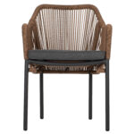 ΠΟΛΥΘΡΟΝΑ ΑΛΟΥΜΙΝΙΟΥ ΓΚΡΙ ΜΕ ΣΧΟΙΝΙ WICKER PE 56x66x79Yεκ. HM5855.03