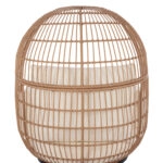 ΠΟΛΥΘΡΟΝΑ ΦΩΛΙΑ ALLEGRA HM5764 ΜΕ WICKER ΣΕ ΜΠΕΖ ΑΠΟΧΡΩΣΗ 110x85x148 εκ.