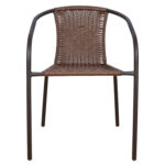 ΠΟΛΥΘΡΟΝΑ ΚΑΡΕΚΛΑ CAMEL HM5015.02 ΚΑΦΕ ΜΕΤΑΛΛΙΚΗ ΜΕ WICKER ΚΑΦΕ 48x48-53x72 cm