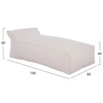 ΠΟΥΦ ΞΑΠΛΩΣΤΡΑ WADELIN HM5774.11 ΜΕ TEXTILINE ΛΕΥΚΟ 190x80x40-60Υ εκ.