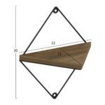 ΣΕΤ ΡΑΦΙΑ ΤΟΙΧΟΥ EVERLEIGH HM8951.11 ΜΕΤΑΛΛΟ ΜΑΥΡΟ-ΜΕΛΑΜΙΝΗ ΦΥΣΙΚΟ 22x13x30Υεκ.