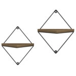 ΣΕΤ ΡΑΦΙΑ ΤΟΙΧΟΥ EVERLEIGH HM8951.11 ΜΕΤΑΛΛΟ ΜΑΥΡΟ-ΜΕΛΑΜΙΝΗ ΦΥΣΙΚΟ 22x13x30Υεκ.