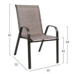 ΣΕΤ ΤΡΑΠΕΖΑΡΙΑ 5ΤΜΧ ΜΕ 4 ΚΑΡΕΚΛΕΣ ΚΑΙ ΤΡΑΠΕΖΙ 120Χ70 ΚΑΦΕ HM5197.02