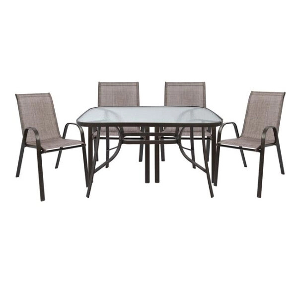 ΣΕΤ ΤΡΑΠΕΖΑΡΙΑ 5ΤΜΧ ΜΕ 4 ΚΑΡΕΚΛΕΣ ΚΑΙ ΤΡΑΠΕΖΙ 120Χ70 ΚΑΦΕ HM5197.02