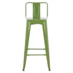 ΣΚΑΜΠΟ BAR ΜΕΤΑΛΛΙΚΟ MELITA ME ΠΛΑΤΗ ΣΕ LIGHT OLIVE GREEN HM8643.13 43Χ43Χ100εκ.